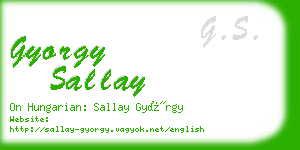 gyorgy sallay business card